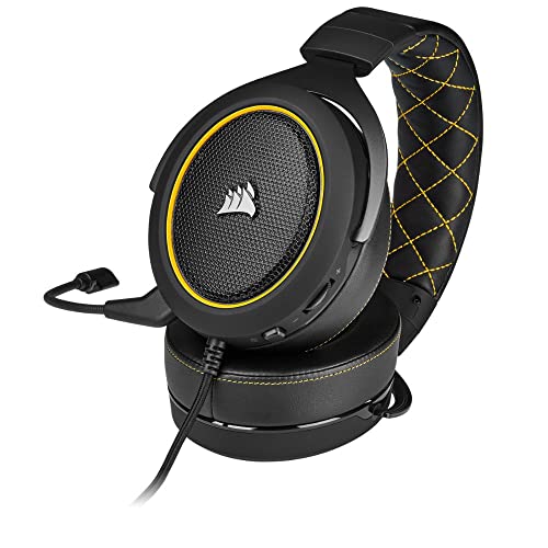 Headset Gamer Corsair HS60 Pro 7.1 Virtual Surround Com Adaptador USB - Preto e Amarelo CA-9011214-N
