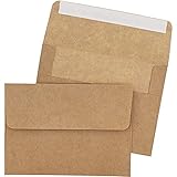 Juvale 100 Pack Brown Kraft A7 Invitation Envelopes for 5 x 7 Wedding Cards, Photos, Baby Shower...