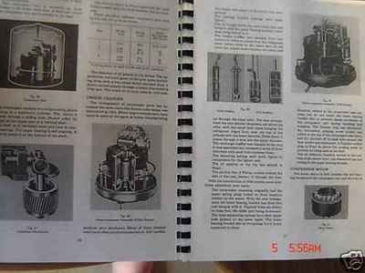 Page from the repair manual showing detailed illustrations of internal refrigerator components, including compressors and mechanical parts.