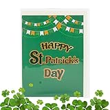 Tarjeta de felicitación 3D de San Patricio - 50 G de deseos 3D | Tarjeta Pop de Celebración Festiva para Mujeres, Mamá, Hija, Hombres, Hermana, Esposa, Hijo Adulto, Amigo, Hija, Papá, Niño, Marido