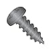 Steel Sheet Metal Screw, Black Zinc Plated Finish, Pan Head, Phillips Drive, Type AB, #4-24 Thread Size, 1/4" Length (Pack of 100)