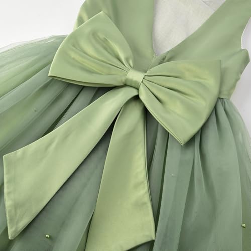 Image of JerrisApparel Flower Girls Dress Wedding Satin Dresses Princess Birthday Party Prom Ball Gown