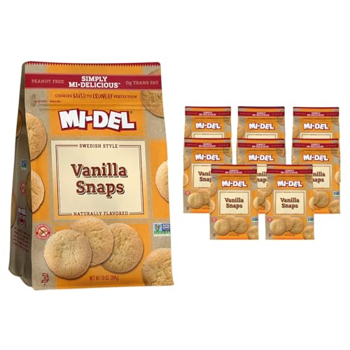 Mi-Del Vanilla Snaps Cookies - Crunchy Vanilla Cookies - Non-GMO