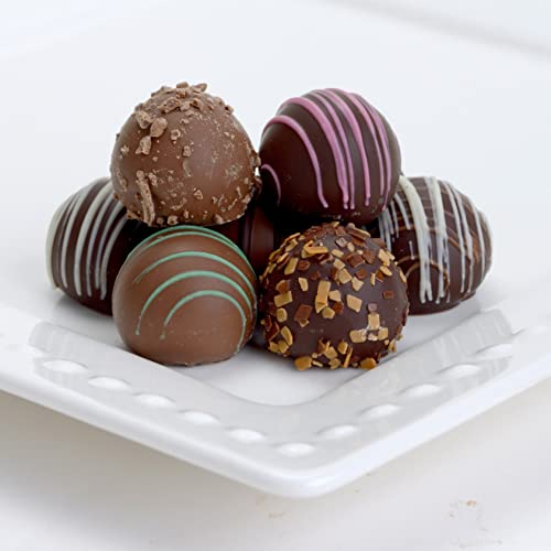 Cravings By Zoe Happy Birthday Chocolate Truffles | 16 Count | Assorted Chocolate Gift Box | Gourmet Chocolate | Delicious Milk Chocolate, Dark Chocolate & White Chocolate - 11 Assorted Toppings #TOP6
