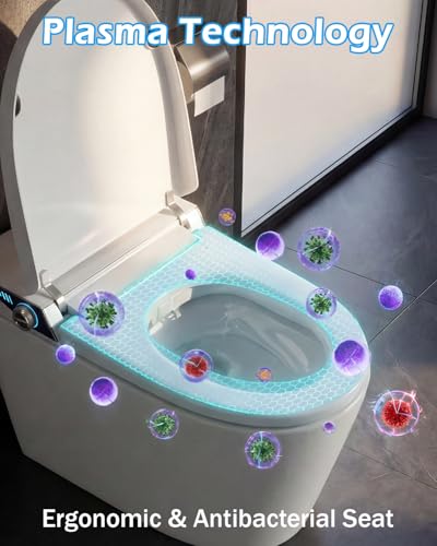 Image of TOTTE Premium Smart Toilet with Bidet Built-in, 1000g MaP Flush Score, Foam Shield, ADA Comfort Height Heated Seat, Automatic Lid, Warm Air Dryer & Instant Warm Water, Tankless Toilet