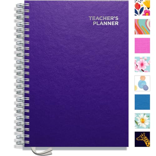 Agenda académique A4 pour enseignants à 5 périodes violet dans votre salle de classe