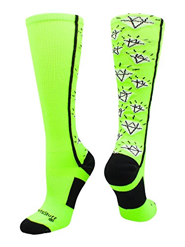 Image of MadSportsStuff Softball Socks with Diamonds for Girls Women Kids Youth Adult Over the Calf Soccer