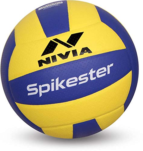 Image of Nivia Sports Pro | Volleyball (18-Panel) + Ball Pump | Rubber Construction | Steel Pin | For Training /Match | Multi-Color | Match Certified