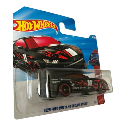 Image of Hot Wheels 2020 Ford Mustang Shelby GT500 [Black] Night Speed 2 /10, 10 /250-1:64 Scale Diecast Toy Vehicle