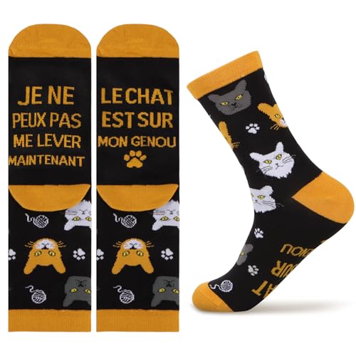GEBETTER Calzini Divertenti Gatto Donna Uomo, Calze Gatto Idee Regalo Natale Compleanno