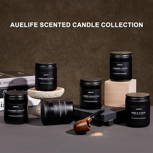 Scented Candles Set | Men Candle Set, Scented Candles for Home, Gifts for Men Aromatherapy Gift Set - 4 Pack Manly Gifts Soy Candle of Leather/Smoke & Vanilla/Oak/Lavender - Image 6