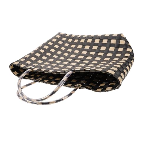 Cabas femme en PVC tissé artisanal VANZACK un grand panier de plage spacieux