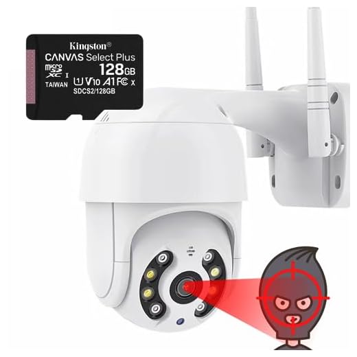 Câmera De Segurança Wifi Ip Externa 360 Resiste Chuva + Cartão 128gb Grava até 30 Dias (Anatel)