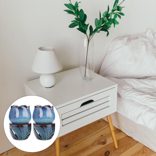 Brûleur en céramique bleue GALPADA pour diffusion parfumée et relaxation - 8