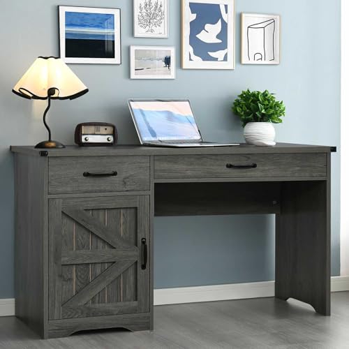 MaverickFurni Farmhouse Desk with Drawers & Cabinet