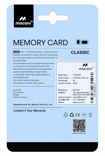 Image of 32GB Memory Card with SD Adapter, Grade U-3 /A1 /V30 Class 10, Up to 70 Mbps Reading & 150 Mbps Writing Speed with High Performance of Data Transfer (32, GB)
