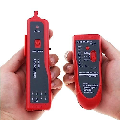 Image of ELECTRO WOLF Wire Tracker Cable Break Point Tester For Network Cable Check Rj45 Ethernet Lan Telephone Line Finder Checker Rj11 (Cable Tester), Multicolor