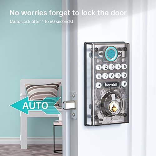 Electronic Keypad Lock, Keyless Entry Deadbolt Lock, Fingerprint Digital Front Door Lock, Hornbill Keypad Deadbolt Auto Lock, Easy To Install No Need To Drill, Suitable For Home Office Apartment … #TOP5