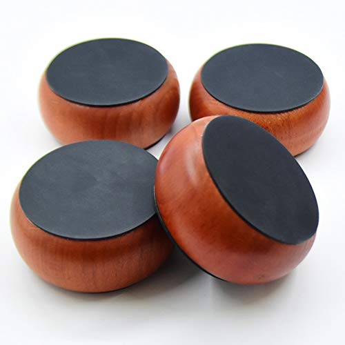 Xinshidai Bed and Furniture Round Risers Wont Crack & Scratch Floors - Heavy Duty Silica Gel Bottom Great for Wood and Carpet Surface(Set of 4)