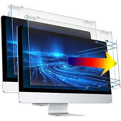 Blue Light Screen Protector for 23-24 Inch LED PC Monitor, Scratch-Resistant Computer Screen Blue Light Blocker, Filter - 2 Pack (W 21.3 x H 13.4)