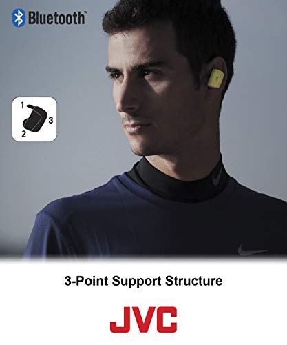 Jvc True Wireless Earbuds For Sports & Fitness, Sweat/Water Proof Ipx5, Bluetooth Connectivity, Pivot Motion Fit, 3 Point Support Structure, 3+6 Hours Battery Life - Haet90Btb (Black) #TOP4