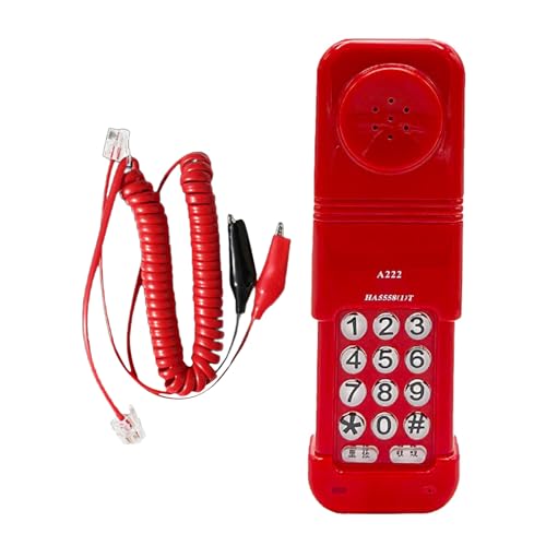Teléfono de escritorio con cubiertas telescópicas con cable fijo para línea de comunicación, comprobación con cable para línea de comunicación, comprobación de teléfono fijo