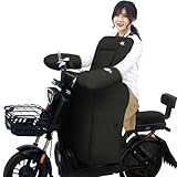 ITODA Scooter Windproof Leg Cover Warm Apron Protector Motorcycle Blanket with Handlebar Muff, Universal Thick Cold Weather Lap Windshield for Motorbike