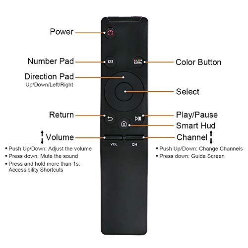 Image of MIH BN59-01259E Remote fit for Samsung 4K Curved Smart TV K5570 UA32K5570AULXL UA32K5570AUMXL UA40K5570AULXL UA40K5570AUMXL UA43K5570AU UA43K5570AUMXL UA49K5570AU UA49K5570AUMXL UA55K5570AUMXL