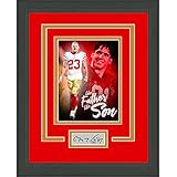 Framed Christian McCaffrey and Ed McCaffrey Facsimile Laser Engraved Signature Dual Auto San Francisco 49ers 11x14 Football Photo