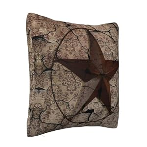 Vintage Damask Rustic Western Country Star Throw Pillow Cushion Cover Decorative Square Accent Pillow Case