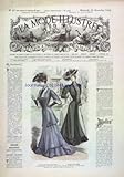  MODE ILLUSTREE (LA) [No 47] du 20/11/1904 - JOURNAL DE LA FAMILLE DESCRIPTION DE LA GRAVURE COLORIEE - MODELE DE BLANCHE LIMOUSIN - TOILETTE DE VISITES EN DRAP SATIN - TOILETTE D\'APRES-MIDI