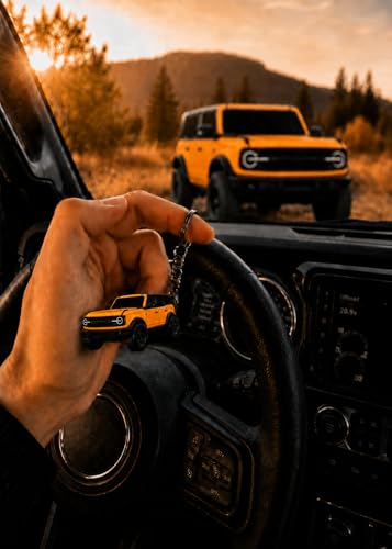 Image of Bronco Keychain Accessories 4 door key chain Fob Cover Cool Mods compatible with Ford Bronco 2022 2023 2024
