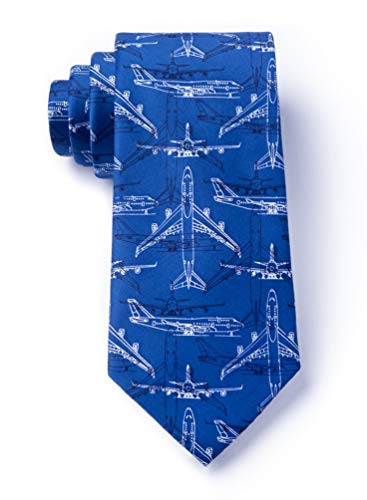 "Boeing 747" Men's Aviation Flying Plane Microfiber Necktie (Red, Regular) #TOP22