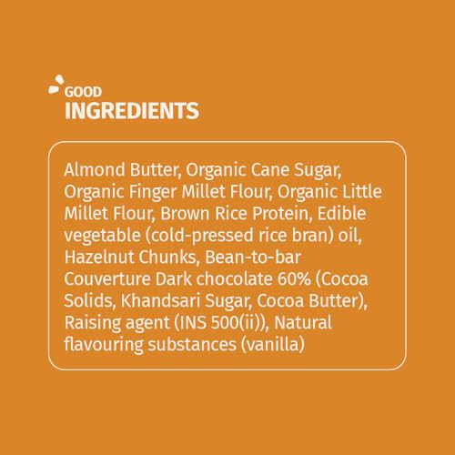 Image of The Good Kind Hazelnut Chocolate Cookies - 200gm, High Plant Based Protein Cookies with Almond Butter, Roasted Hazelnuts & Millets, Perfect for Snacking, Gluten Free, Palm Oil free & Vegan (Pack of 2)