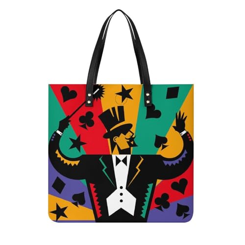Tote bag pour voyage Poker Gentleman grand sac à main shopper de 39x39cm