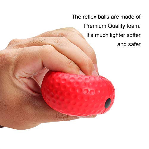 TOCO FREIDO Double End Punching Ball, Speed Bag with 2 Difficulty Levels Boxing Reflex Ball with Headband, Perfect for Reaction, Agility, Punching Speed, Fight Skill and Hand Eye Coordination Training