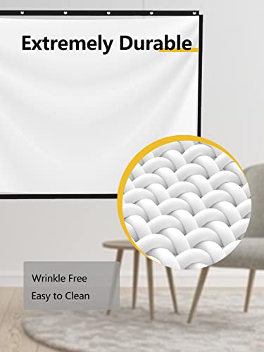 Portable Projector Screen With Stand, Wewatch 100 Inch Projection Screen 16:9, 4K Hd Rear Front Projections Movies Screen With Carry Bag, Native 1080P Projector #TOP5