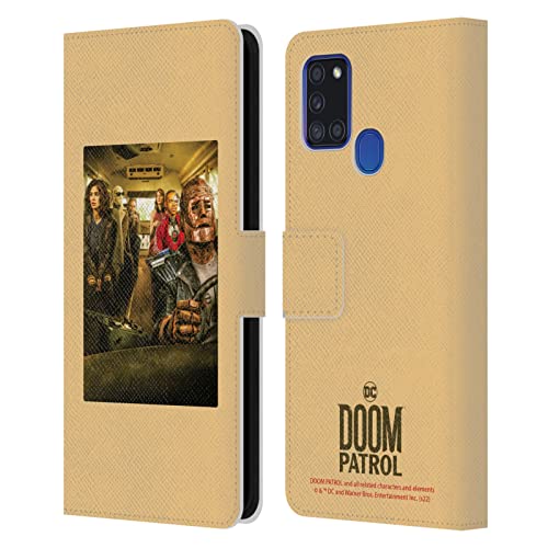 Protection Samsung A21s Doom Patrol étui cuir avec support vidéo rabattable