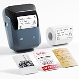 NIIMBOT B1 Pro Etiquetadora Bluetooth con Etiquetas, Impresora de Etiquetas HD 300DPI, impresión Bicolor Rojo y Negro, Compatible con iOS Android y PC, para Fotos, hogar, Oficina y Negocios (Azul)