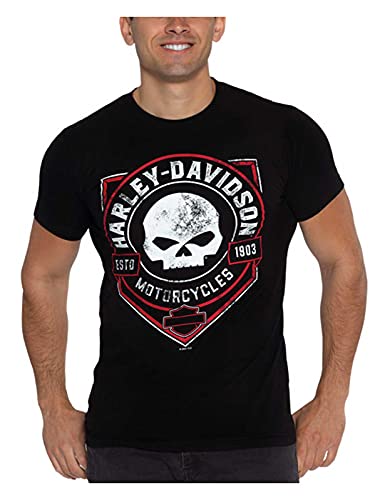 Harley-Davidson Men's Ragged Willie G Skull Crew-Neck Short Sleeve T-Shirt