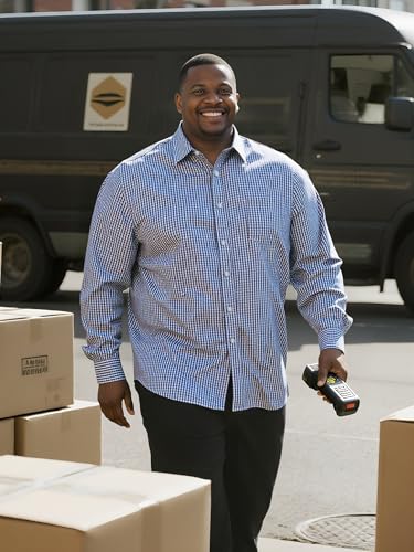 Big and Tall Shirts for Men, Long Sleeve Casual Dress Shirts Button Down with Pocket for Business,Travel,Daily Wear3