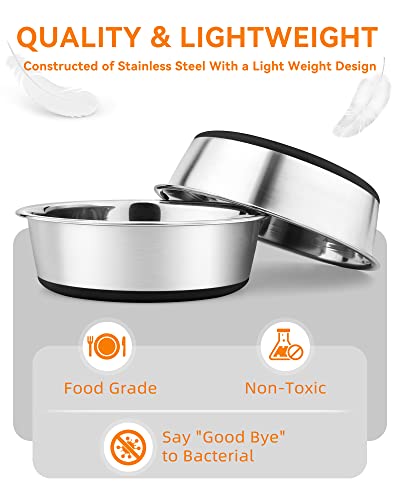 HAPPY HACHI Ciotole per Cani in Acciaio Inox, 2