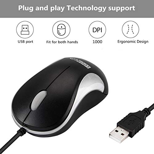 Computer Mini Usb Wired Optical Mouse Portable For Laptop, Notebook, Macbook - Silver #TOP5