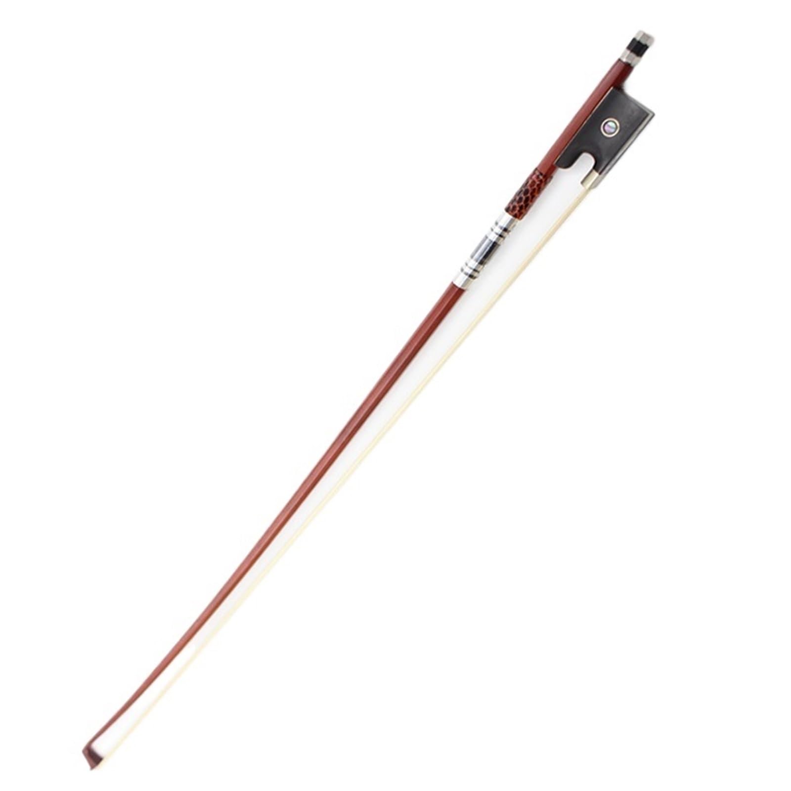 Archet De Violon Pour Pratique Accessoires Pour Archet De Violon En Bois D'ébène Brésilien Forme Ronde Octogonale Crin De Cheval Taille 1/2(4/4)