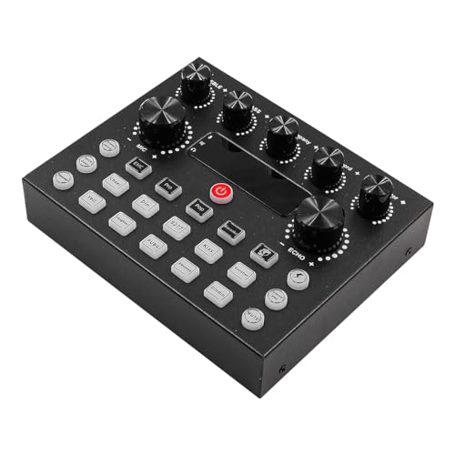 V8S Podcast-Aufnahmegerät mit Sprachwechsler, Podcast-Mixer, Soundkarte, DJ-Audio-Mixer, Schnittstelle für PC-Spiele, Live-Streaming usw
