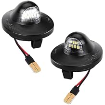 2PCS Full LED License Plate Light Tag Lamp Assembly, 6500K Vehicle Rear License Plate Lamp Replacement, Car Tag Light Assembly Compatible with F150 F250 F350 Bronco Explorer 9 Lights
