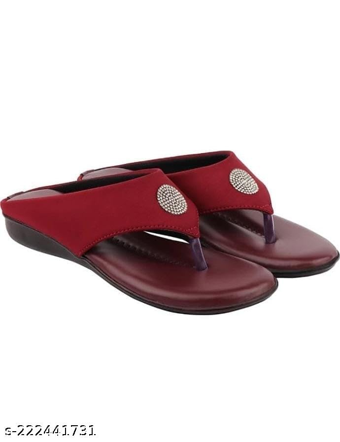 Image of KM Footwear Women's and Girls Fashion Flats and Stylish Sandals Cushioned Flats Wedges