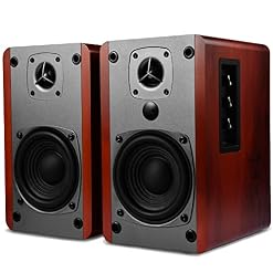 GOBRAN Singing Wood BT27 Enceintes d’étagère Bluetooth Actives avec contrôle et télécommande intégrés – Moniteur de Studio avec 2 entrées de Ligne auxiliaires – 54 Watts (Noyer) - Les Beatles, Paul McCartney, John Lennon, RIngo Starr, George Harrison GOBRAN Singing Wood BT27 Enceintes d'étagère Bluetooth Actives avec contrôle et télécommande intégrés - Moniteur de Studio avec 2 entrées de Ligne auxiliaires - 54 Watts (Noyer) – Image 3