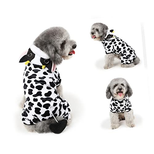 Disfraz para perro LIOOBO XS leche vaca cálido miniatura 5
