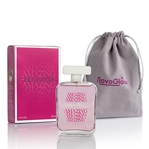 Novoglow Amazing Eau De Parfum Spray Perfume, Impression Of Incredible By Vs, Fragrance For Women - Daywear, Casual Daily Cologne Set With Deluxe Suede Pouch- 3.4 Oz Bottle- Ideal Edp Beauty Gift #TOP2
